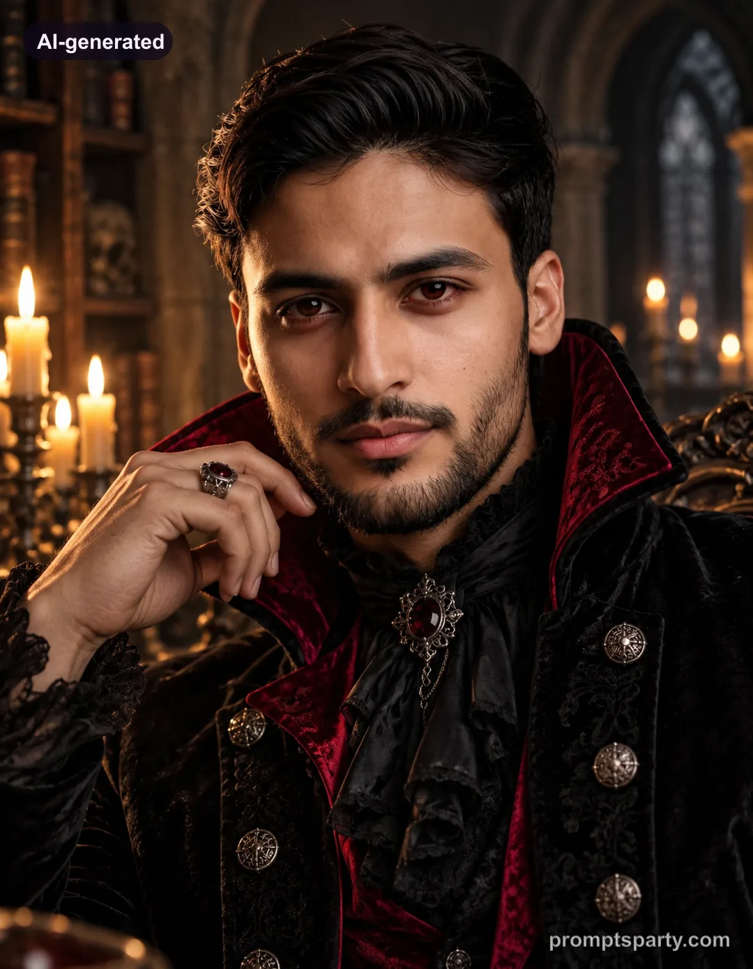 Kabir as a gothic Victorian vampire, ChatGPT version