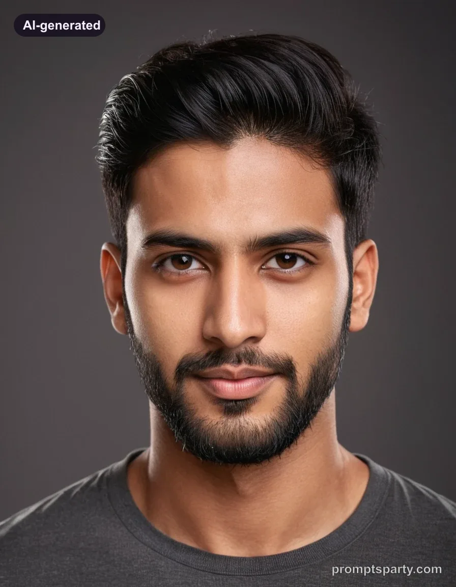 Arjun in a black kurta with gold buttons before a wall of diyas, ChatGPT version